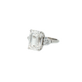 10 Carat Emerald Cut Three-Stone Diamond Ring - Platinum (10.05ct, F/VS1)