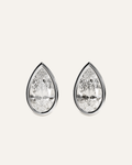 The Pear Bezel Studs