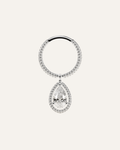 The Pear Flip Ring - White Gold