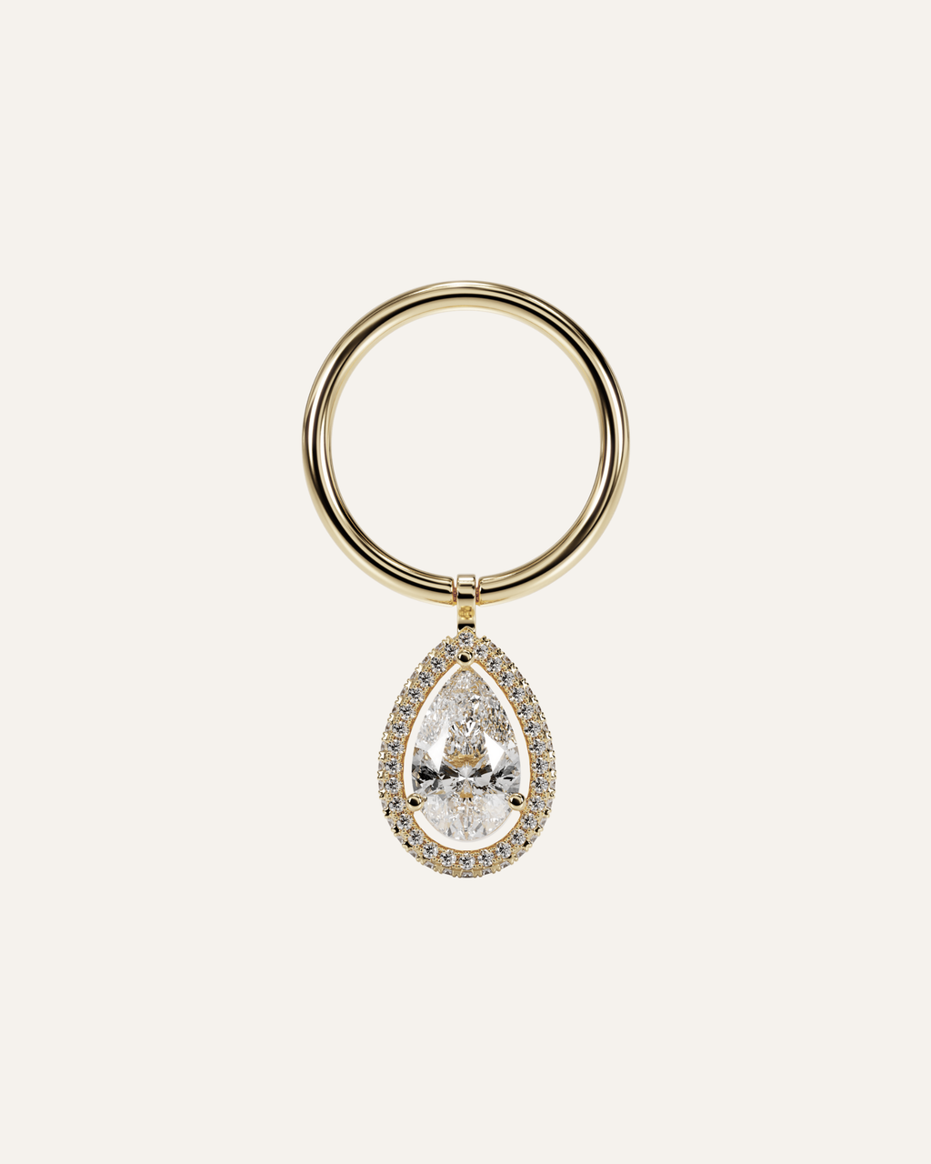 The Pear Flip Ring - Yellow Gold