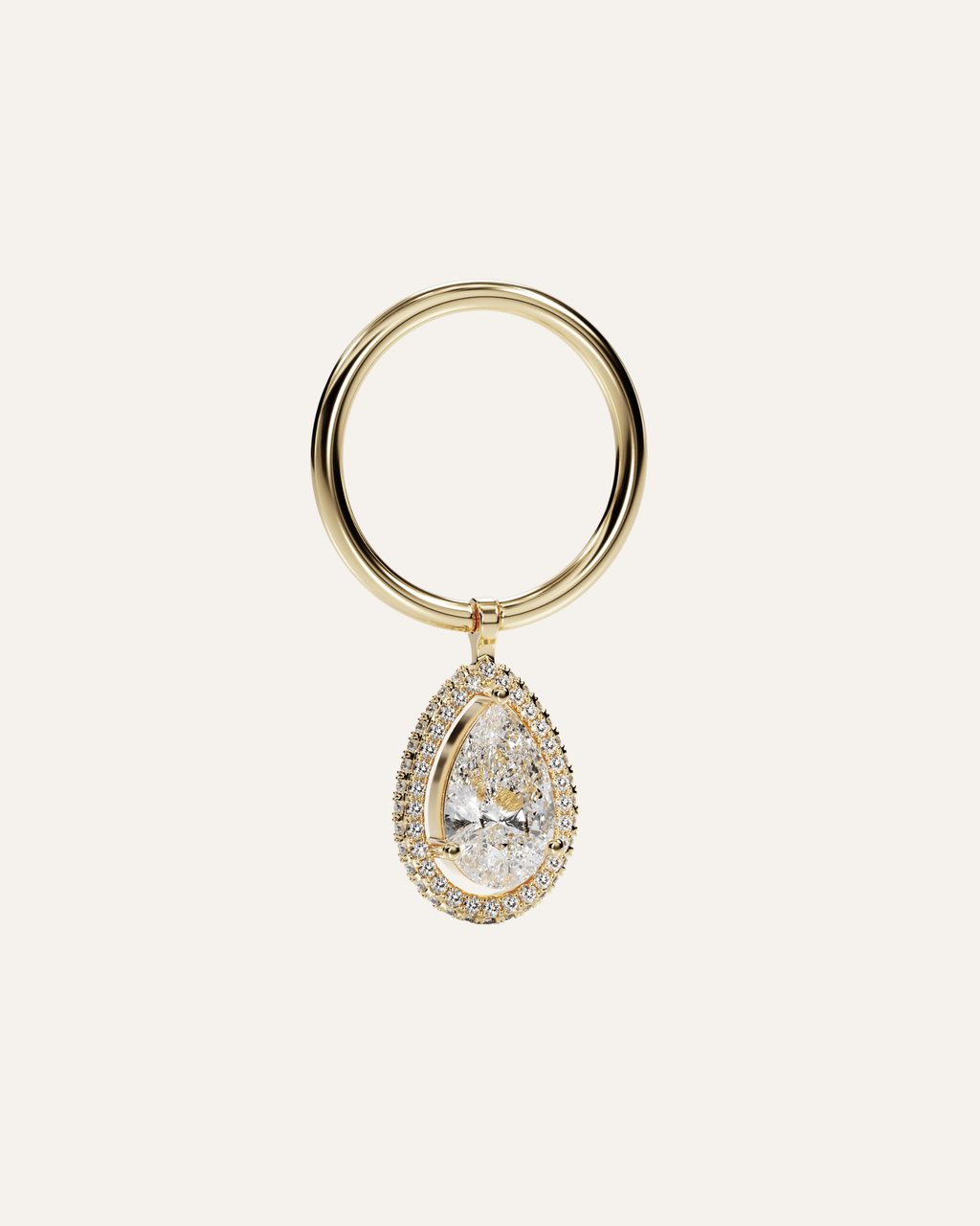 The Pear Flip Ring - Yellow Gold
