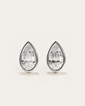 The Pear Bezel Studs