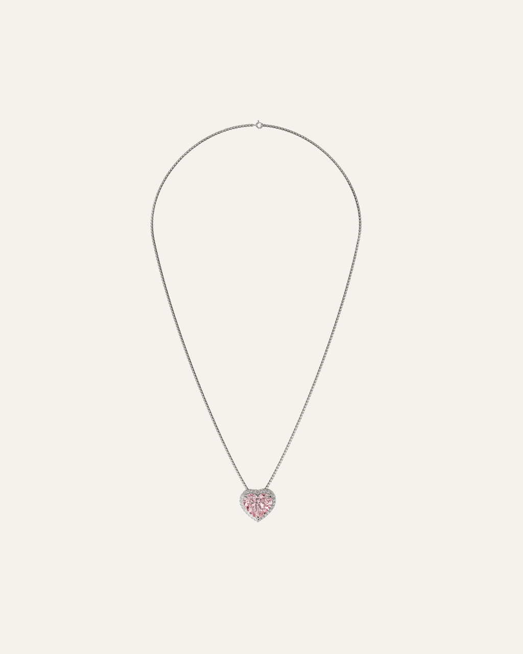 The Pink Heart Floating Pendant