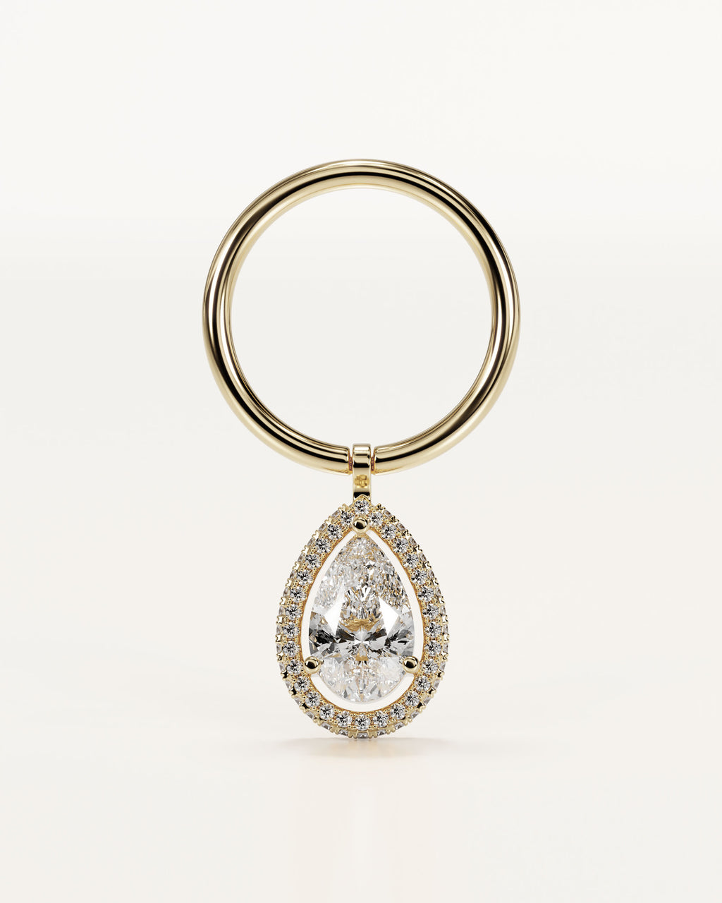 The Pear Flip Ring - Yellow Gold