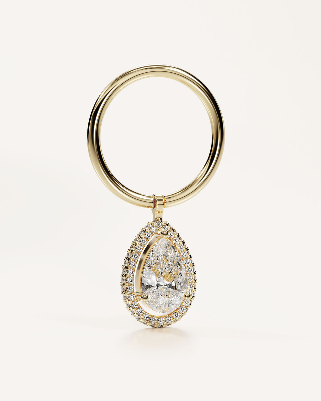 The Pear Flip Ring - Yellow Gold
