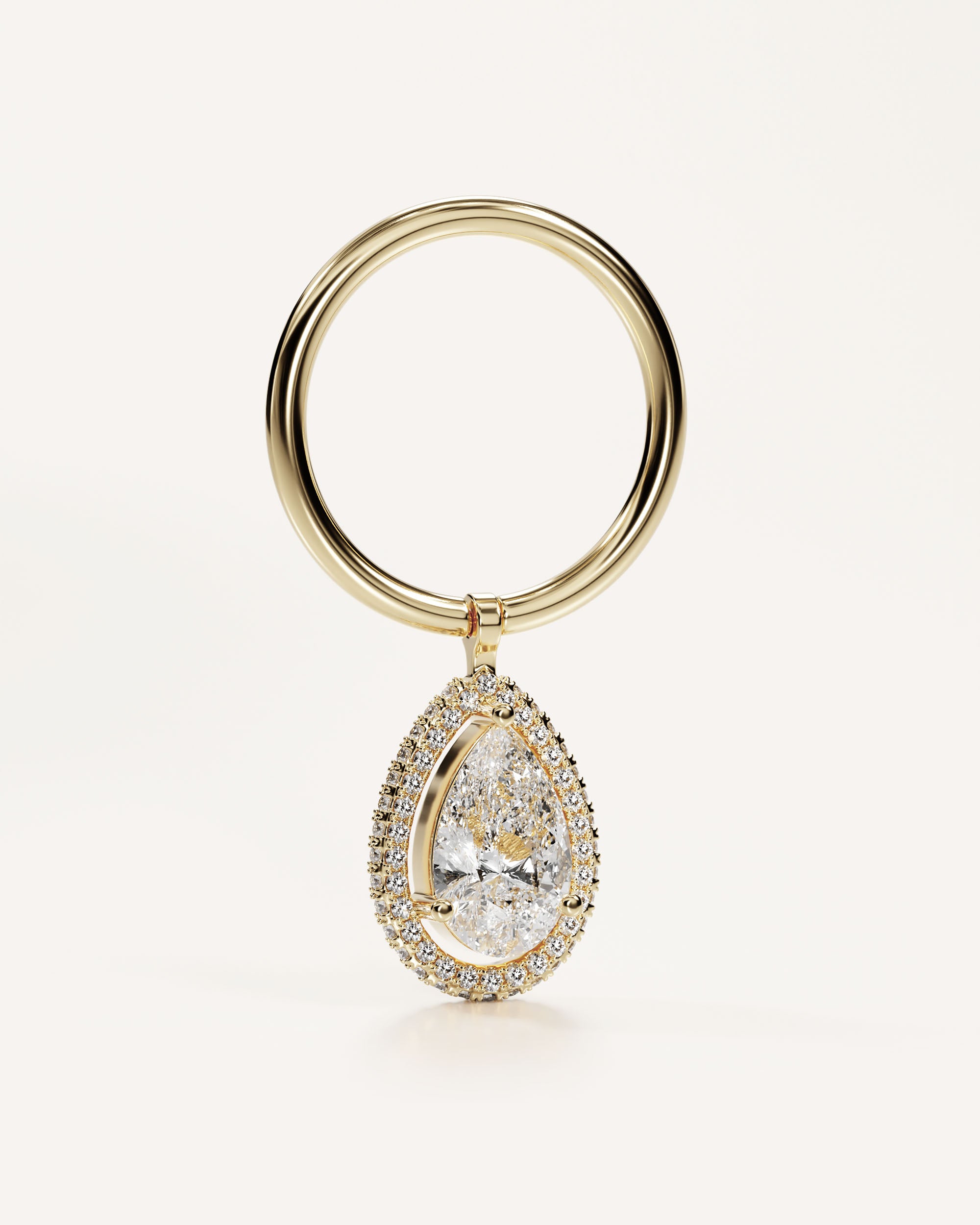The Pear Flip Ring - Yellow Gold