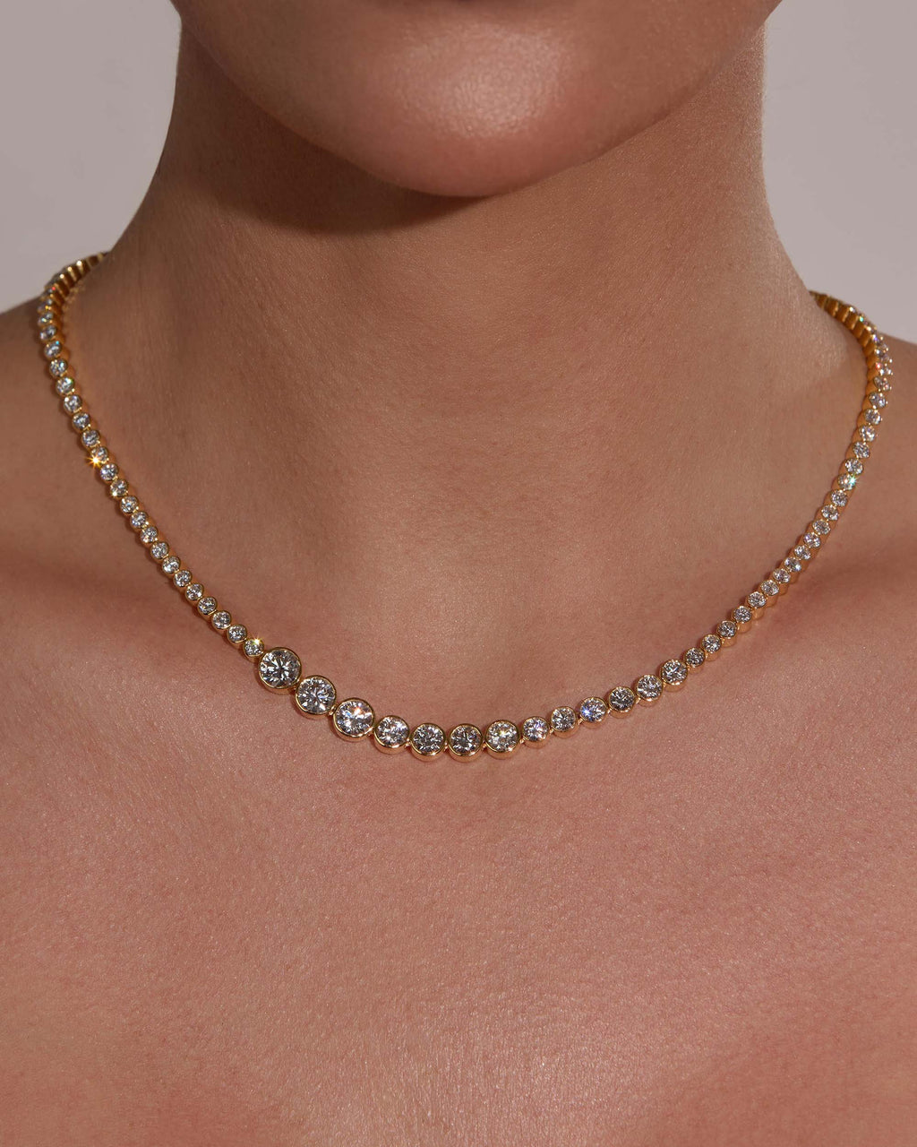 The Asymmetric Bezel Necklace