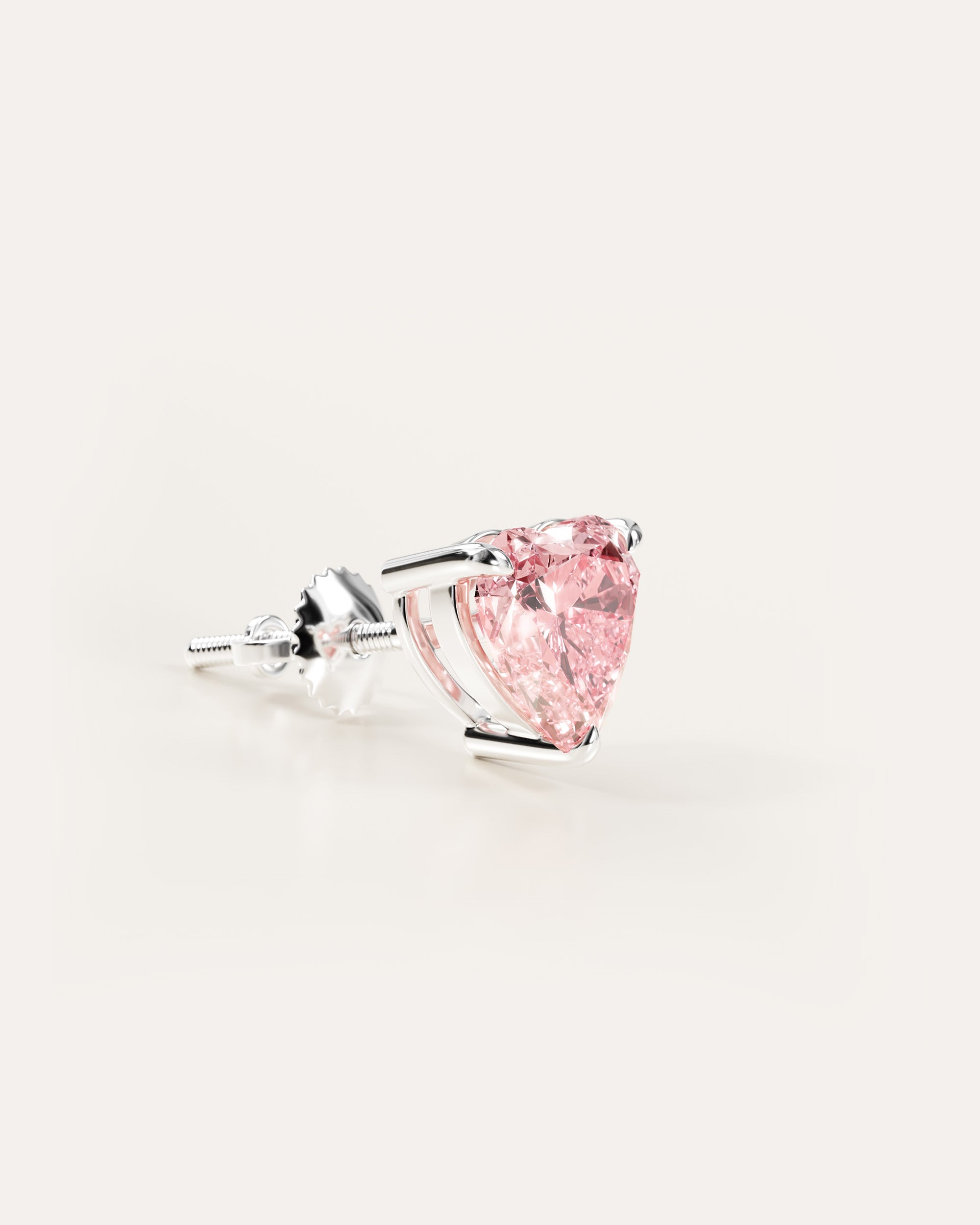 The Pink Heart Studs