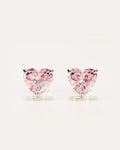 The Pink Heart Studs