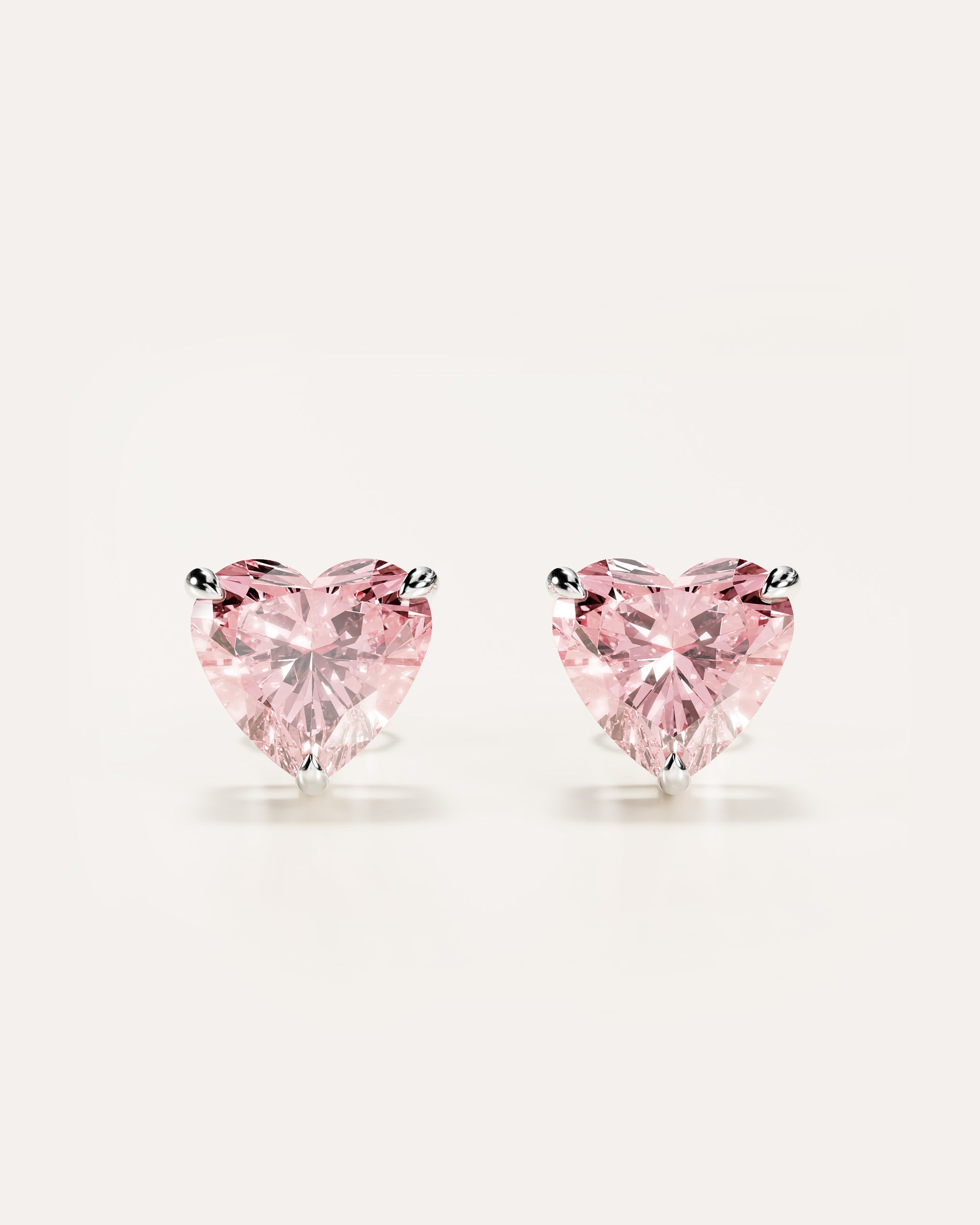 The Pink Heart Studs