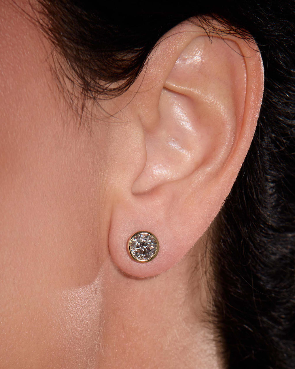 The Round Bezel Studs